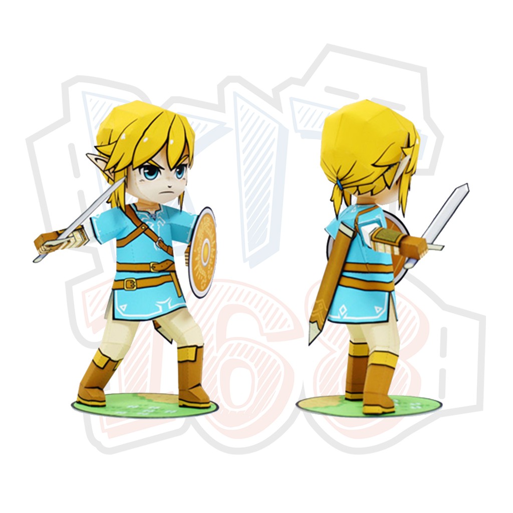 Mô hình giấy Anime Game Chibi Link - Breath of the Wild