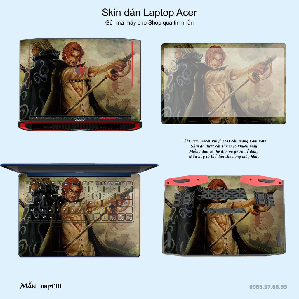 Skin dán Laptop Acer in hình One Piece _nhiều mẫu 15 (inbox mã máy cho Shop)