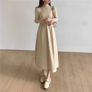 Đầm len nude cổ lọ cực phẩm🧸🧸🧸