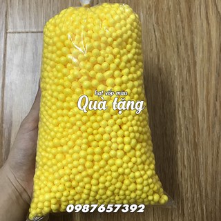 Hạt xốp màu vàng chanh đẹp, xốp mút giá rẻ, hạt xốp màu quà tặng 32gam ( 2 túi xốp)