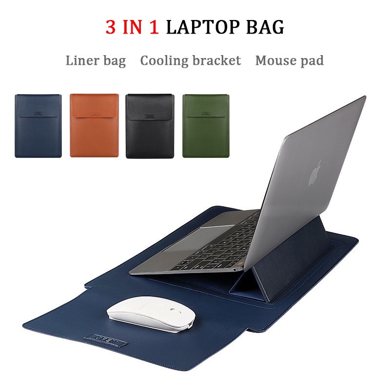 Túi da pu bảo vệ laptop chống thấm nước cho Macbook Air Pro 13 15 Macbook Air 13