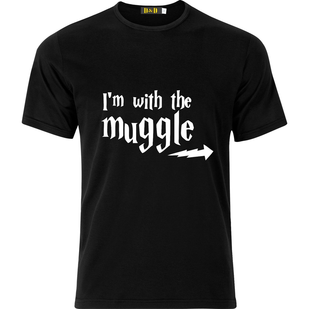 Thiết kế mới lạ Áo thun ngắn in hình nam với bông Muggle