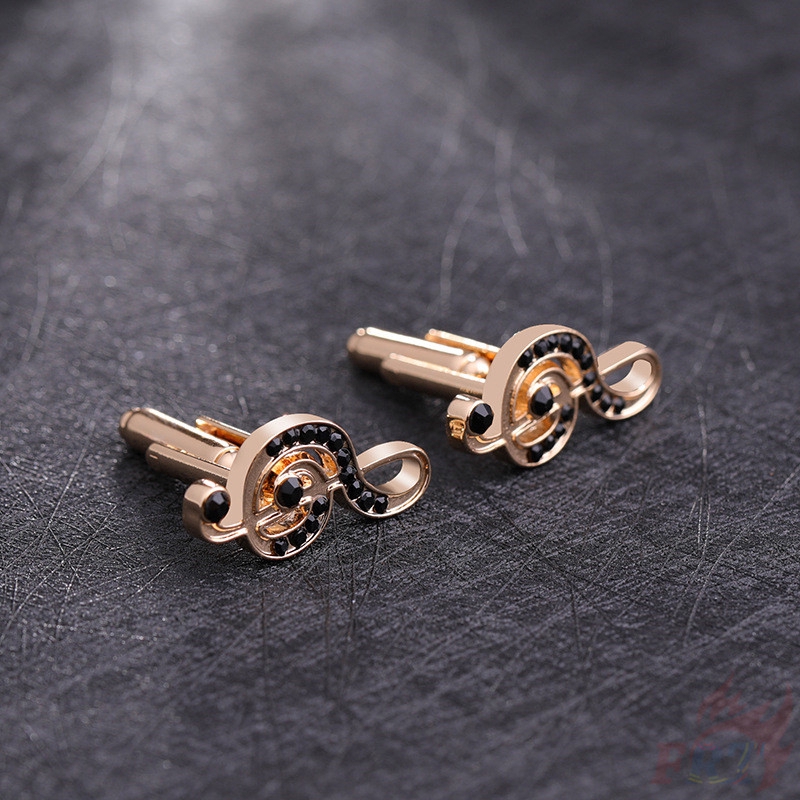 > Ready Stock < ❉ Stave Cuff Button ❉2Pcs/Pair Musical Fashion Shirt Cufflinks