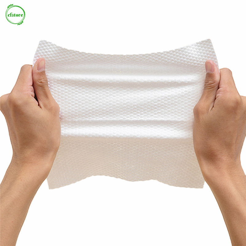 [Hàng mới về] 50 Khăn lau mặt dạng nén dùng một lần bao bì in hình bò sữa dễ thương