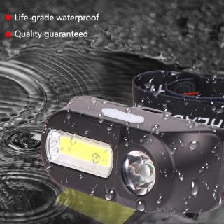 Head Lamp Waterproof White Led Black Flashlight Headlight Headlamp Torch