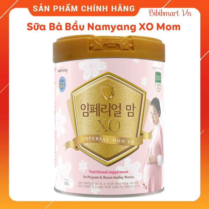 Sữa Bà Bầu Namyang XO Mom Hộp 800Gr, Chống loãng xương, Phát triển trí não, Tăng trưởng cơ thể, bổ sung sắt và canxi.