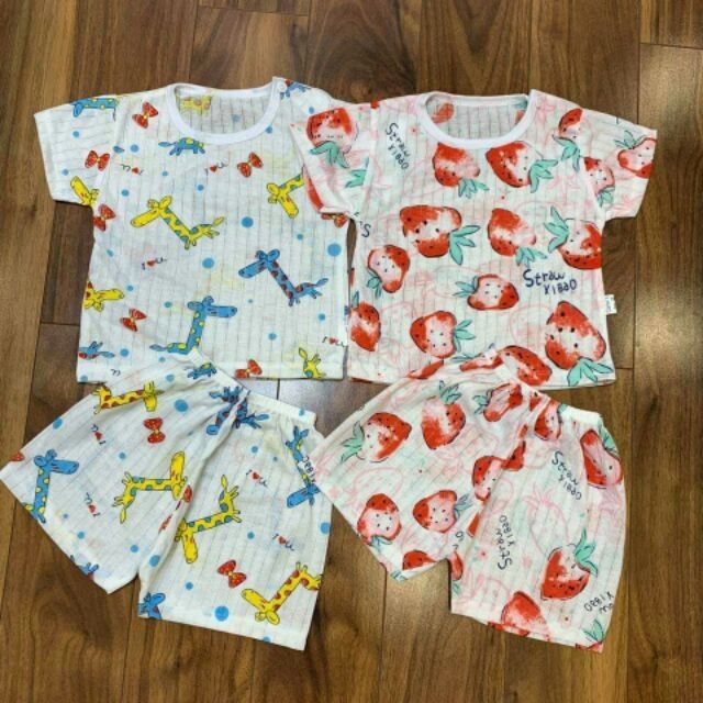 {cài vai} Sét 5 bộ cotton giấy cho bé 9_13kg