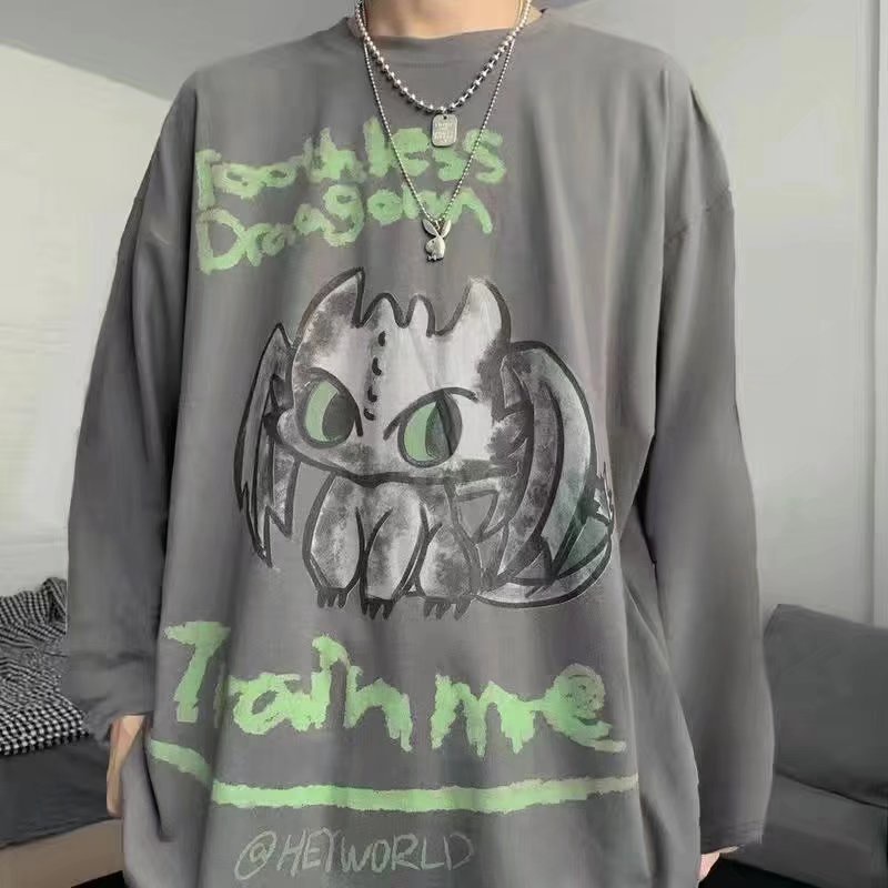 Áo Thun Tay Dài Phong Cách retro Hàn Quốc Dành Cho Nam Và Nữ