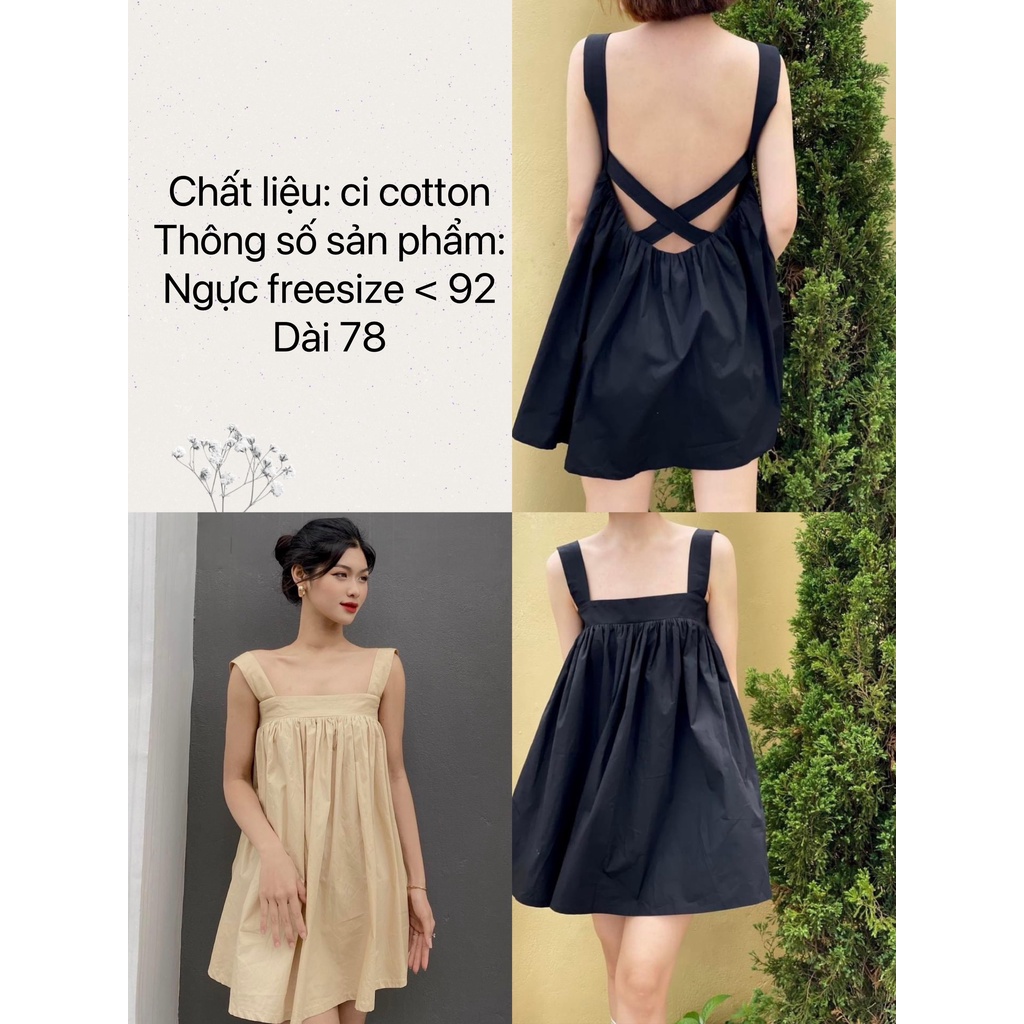 ĐẦM DÂY CÁCH ĐIỆU LƯNG SIÊU XINH HAI MÀU ĐEN NUDE - YIKO DRESS