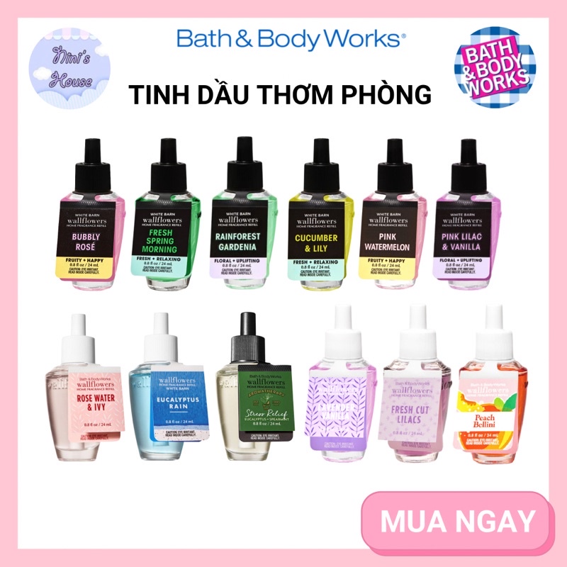 [Nhiều Mùi] Tinh dầu thơm xông phòng Bath and Body Works 24ml