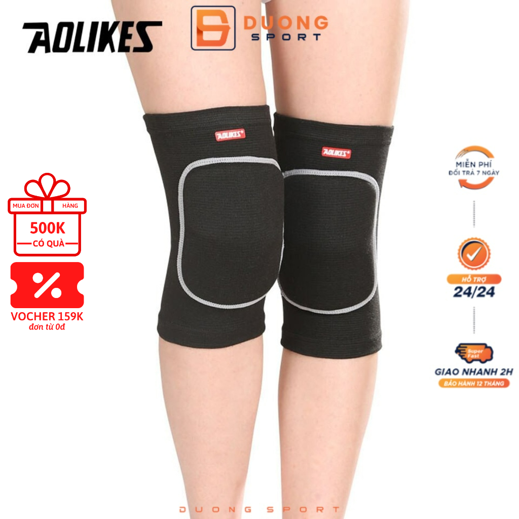 Băng Bảo Vệ Đầu Gối Có Đệm Chơi Thể Thao Aolikes (1 đôi) AL 0210