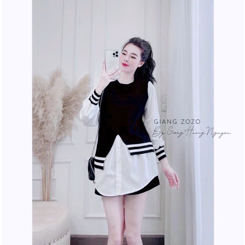 Áo Nữ Sơmi Pha Len Vạt Lệch Áo Sơmi Tay Bo Kèm Video Ảnh Thật HAVIVI | BigBuy360 - bigbuy360.vn