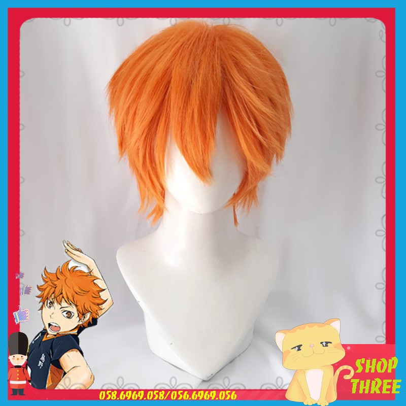 [sẵn] Wig/tóc giả Hinata Shouyou (hoặc Nick) - Haikyuu!!/zotopia (cơ bản màu cam nam xù) tại MIU SHOP 03