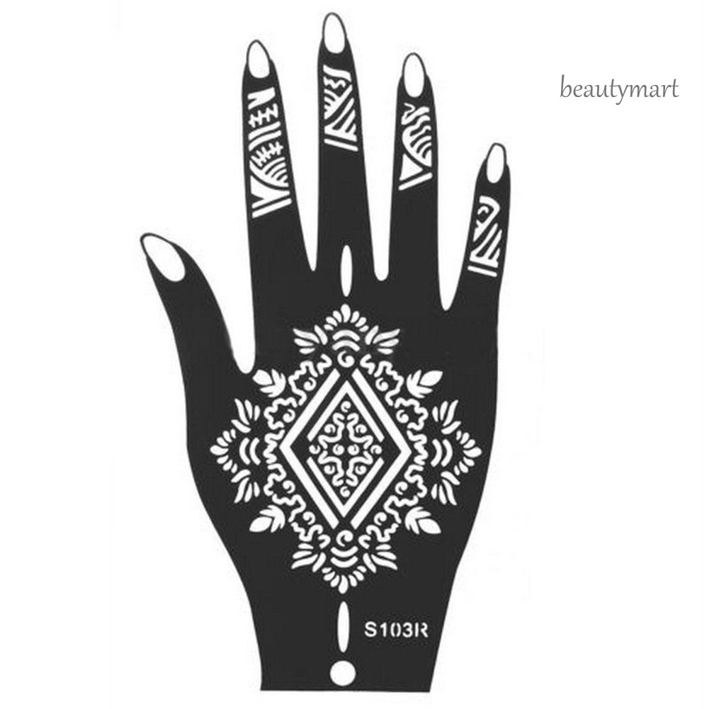 [Hàng mới về] Khuôn dán vẽ hoạ tiết henna phong cách Ấn Độ cho hình xăm tạm thời cho nữ