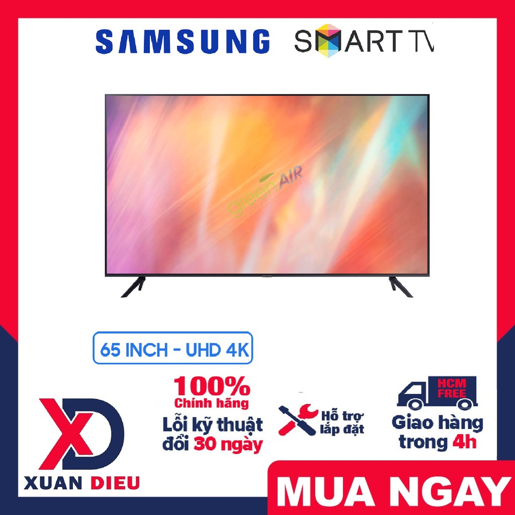 Smart Tivi Samsung 4K 65 inch UA65AU7200 Mới 2021 Hình ảnh chi tiết, chân thực với độ tương phản cao và màu sắc rực rỡ