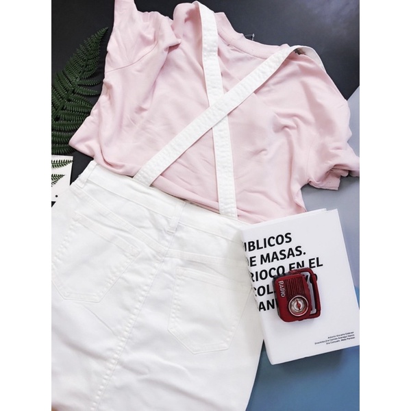 Yếm Jeans đen trắng