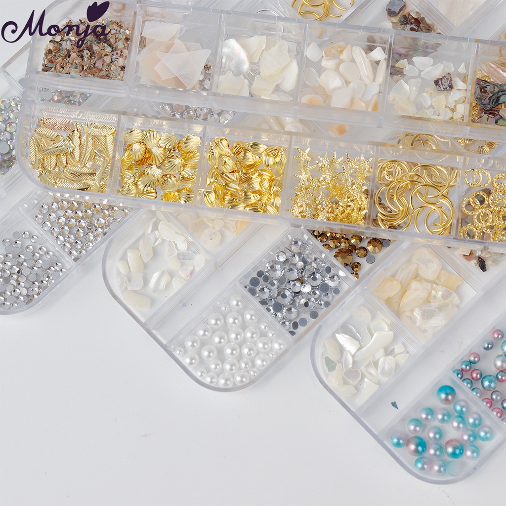 Bộ Phụ Kiện Trang Trí Móng Tay 4 Kiểu Dáng Khác Nhau Tiện Dụng