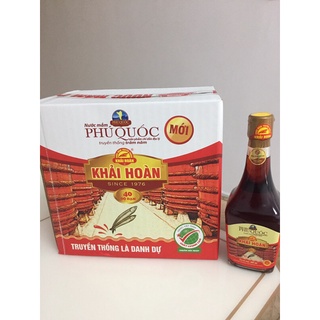 Nước mắm phú quốc khải hoàn 40 độ chai 205ml hộp 6 chai