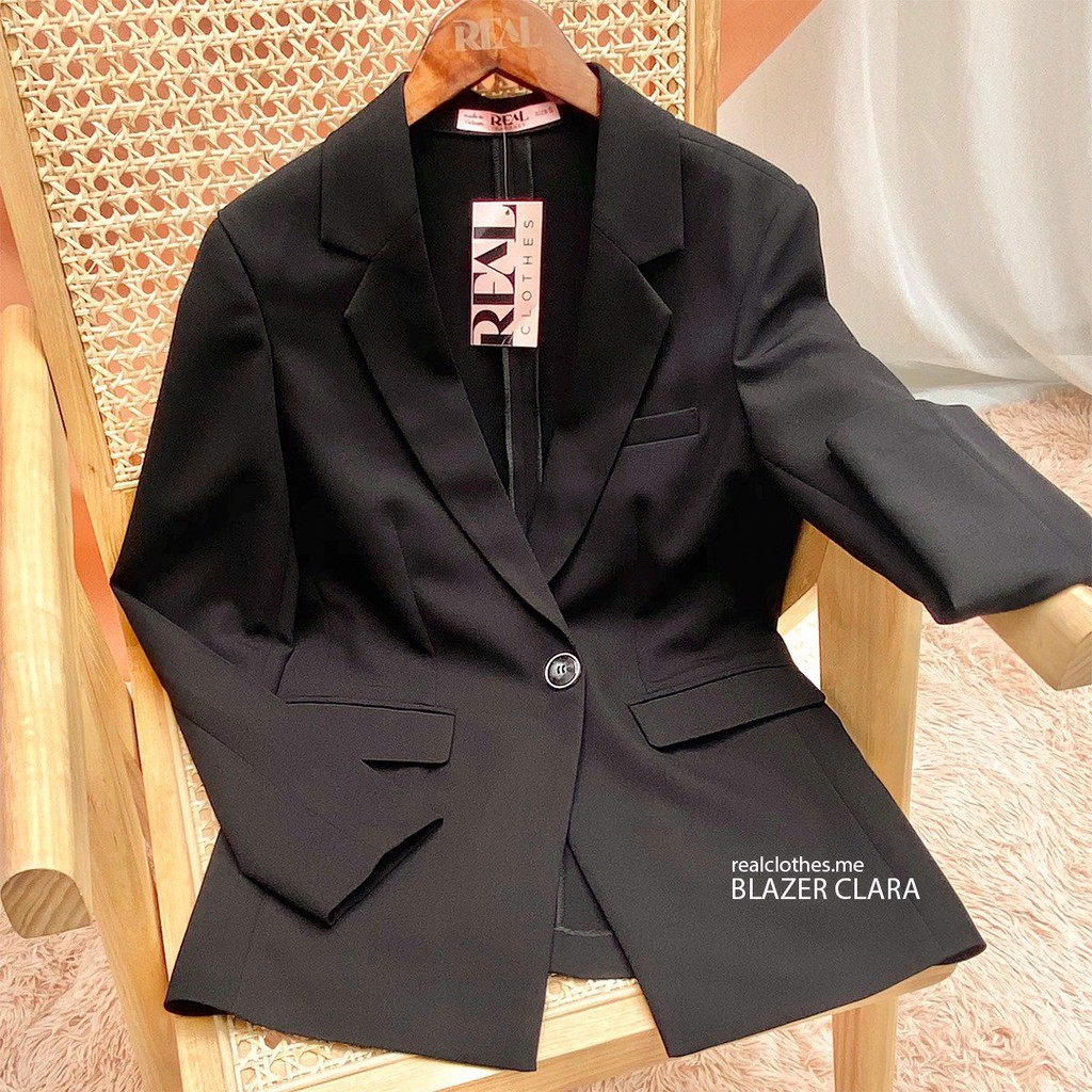 Blazer Clara đen_REAL