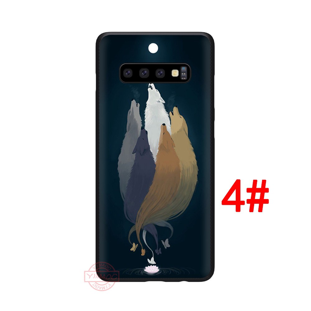 Ốp điện thoại mềm in hình chó sói hoạt hình độc đáo cho Samsung Galaxy S7 Edge S8 S9 S10 Plus Note 8 9