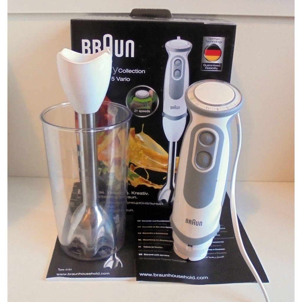 Máy xay cầm tay Braun - MQ-5000 Soup, 750W, xay nhồi 21 tốc độ, hand blender