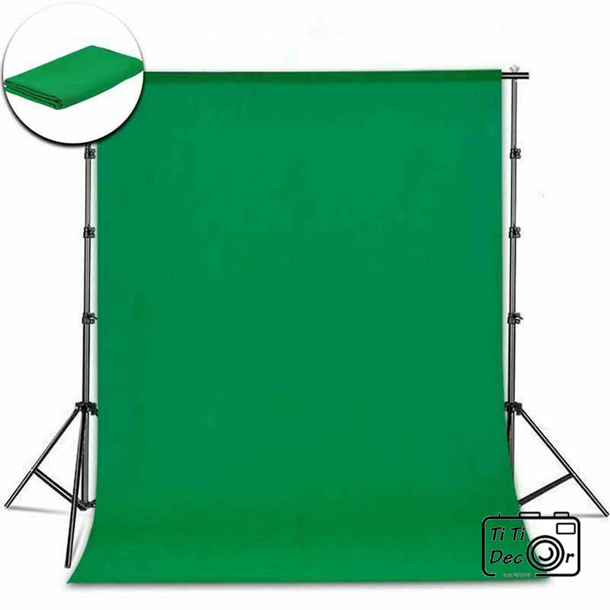 Phông vải tách nền xanh studio lá đã may ghép, phông nền chụp ảnh, quay phim TiTiDecor