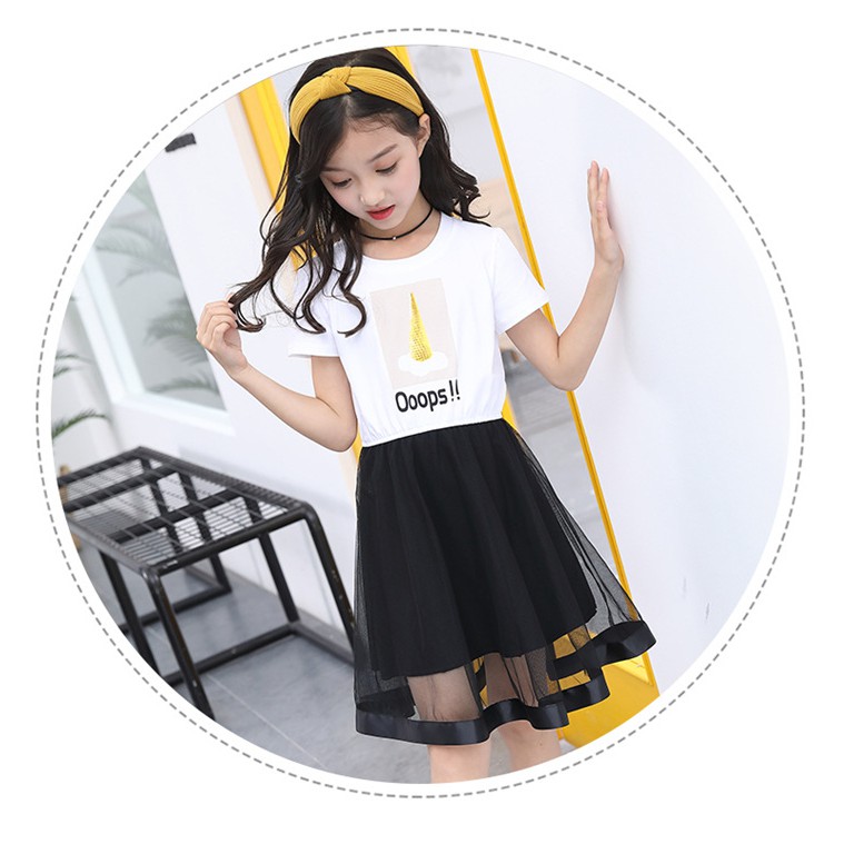 Váy phối lưới bé gái size 15-32kg VH57