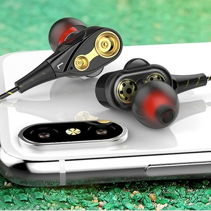 Tai nghe S1 HiFi lõi kép siêu bass âm thanh cực chất - JACK 3.5 - có mic thoại