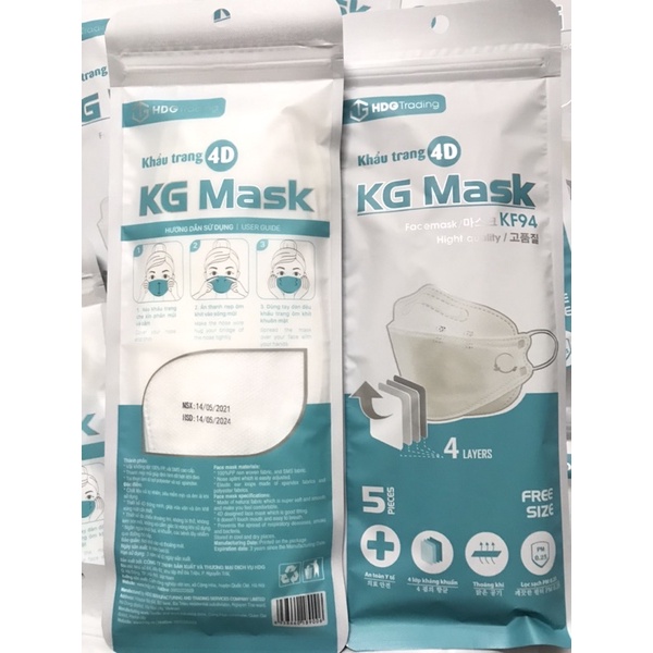 [HÀNG CHÍNH HÃNG] Khẩu trang y tế 3D Land Mask tiêu chuẩn KF94 xuất Nhật Hàn