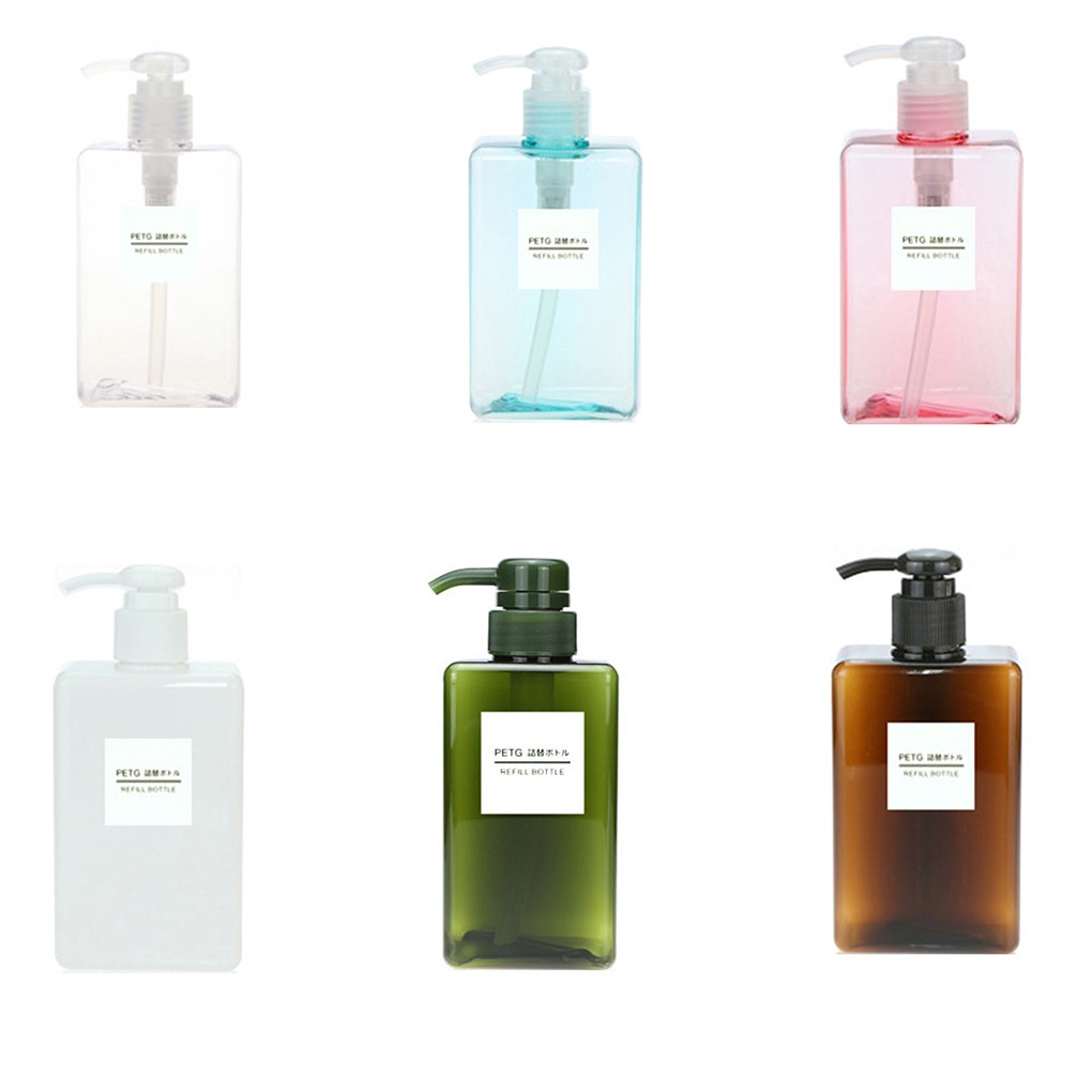 [Hàng mới về] Bình đựng xà phòng/ sữa tắm/ mỹ phẩm thiết kế hình vuông dung tích 100ml tiện dụng mang theo du lịch
