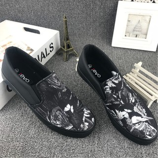 Giày lười nam đen trắng thời trang sành điệu 08