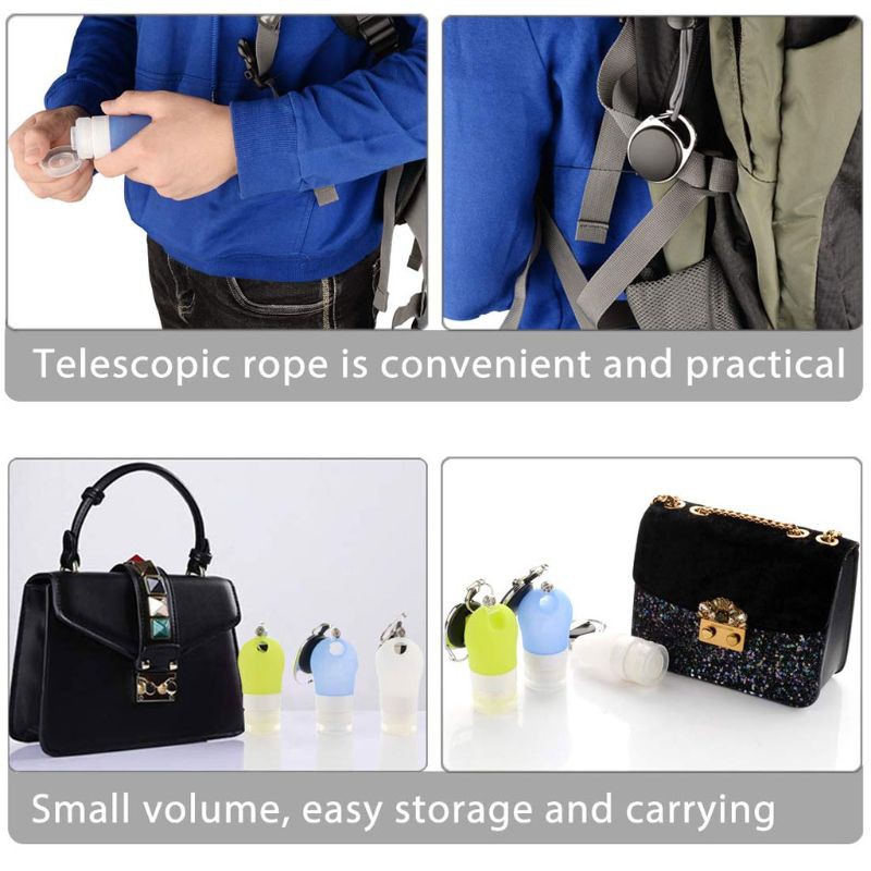 (Hàng Mới Về) Bình Đựng Nước Rửa Tay Bằng Silicone Kèm Móc Khóa Tiện Dụng