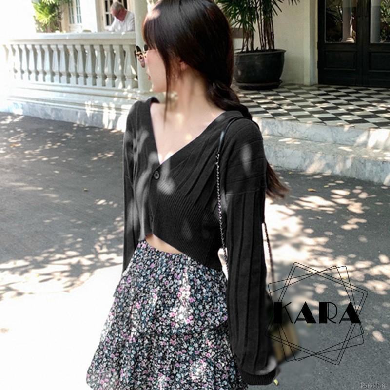 Áo Cardigan Dệt Kim Tay Dài Phối Nút Thiết Kế Hợp Thời Trang Cho Nữ | BigBuy360 - bigbuy360.vn