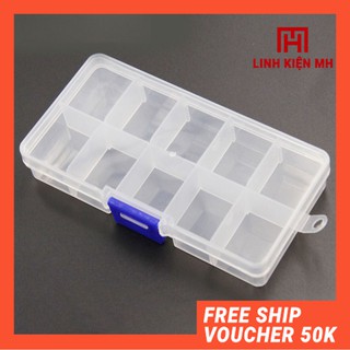 Hộp Chia Ngăn Đựng Trang Sức,Phụ Kiện, Linh Kiện 10 Ngăn - linhkienmh