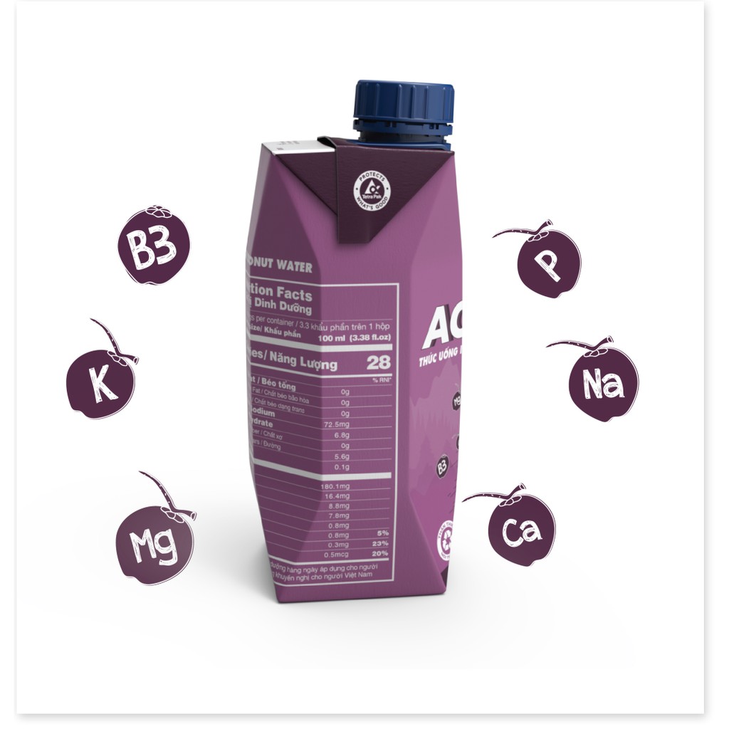 Nước trái cây thể thao Isotonic Active hương vị Acai Berry đóng hộp từ 100% Dừa tươi nguyên chất - Thương hiệu COCOXIM 3