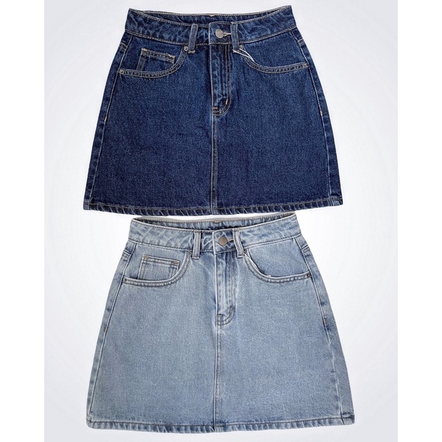 Chân váy jeans basic có lót quần