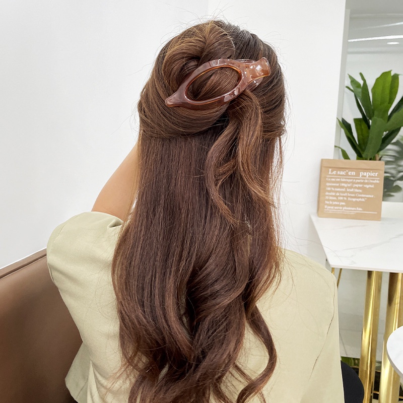 Kẹp Tóc Nữ Màu Thạch Cỡ Lớn 2022 Thời Trang