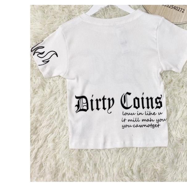 [HOT]  Áo CropTop Nữ In Chữ DG , Áo Cộc Tay Dáng Ngắn B021