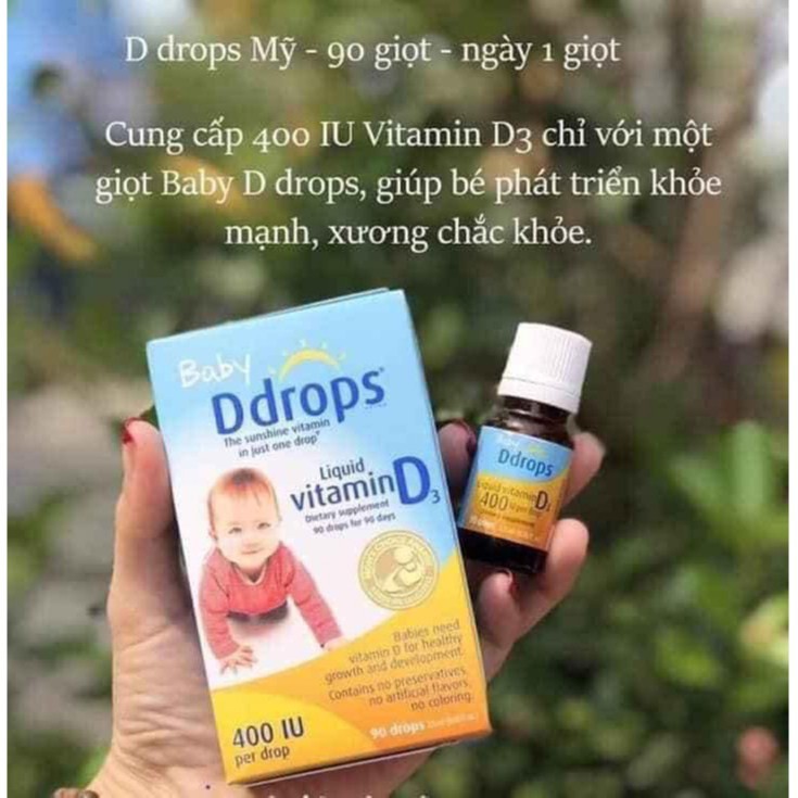 Vitamin D3 cho bé Baby Drops(90 giọt) Mỹ
