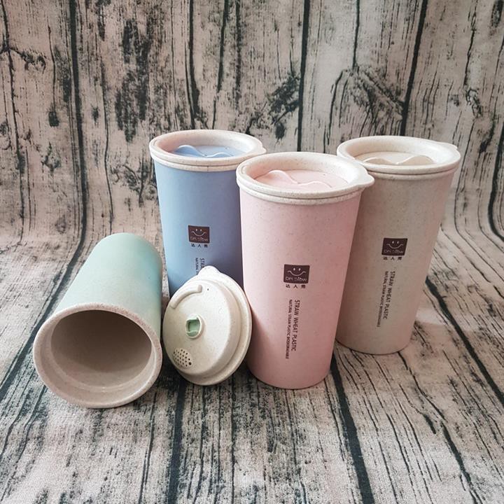 HCM - Ly lúa mì thiên nhiên DR Show 2 lớp uống cà phê, trà sữa 450ml