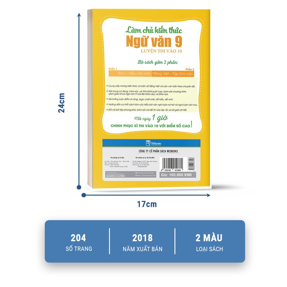 Sách - Làm Chủ Kiến Thức Ngữ Văn 9 Luyện Thi Vào 10