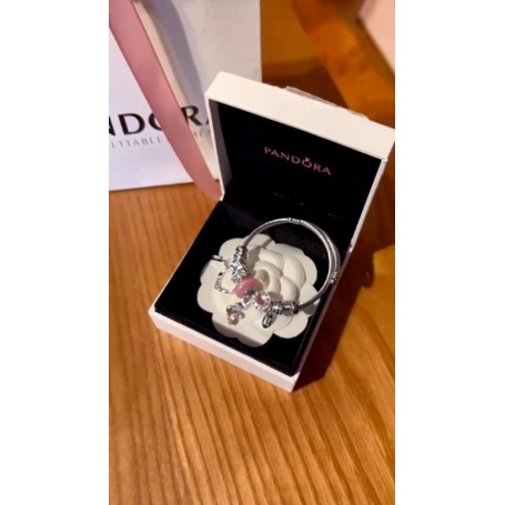 Vòng Tay charm/Lâc tay Pandora đính đá mạ bạc nhiều mẫu -Phụ kiện xinh,dễ thương cho Nữ