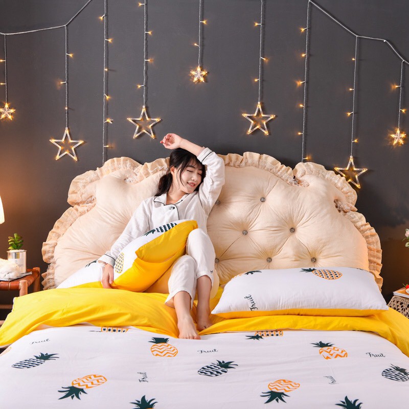 Tựa Đầu Giuờng Trang Trí Phòng Ngủ - Mẫu Hoàng Gia - Màu Hồng Đậm - Size 80x1m6