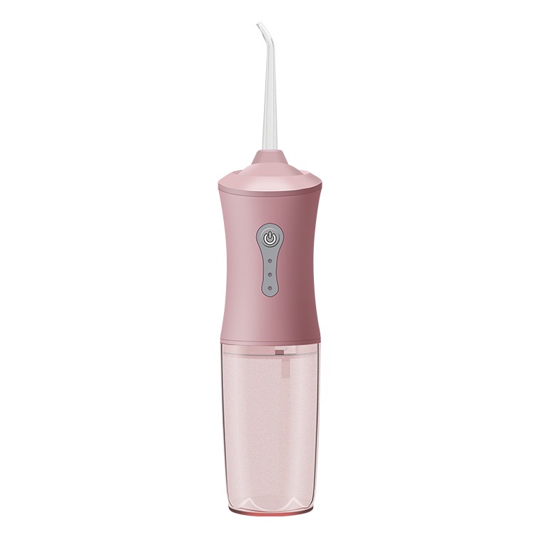 Máy tăm nước cầm tay mini vệ sinh răng miệng cao cấp với 4 vòi phun áp lực cao làm sạch nhanh, dùng cho người niềng răng