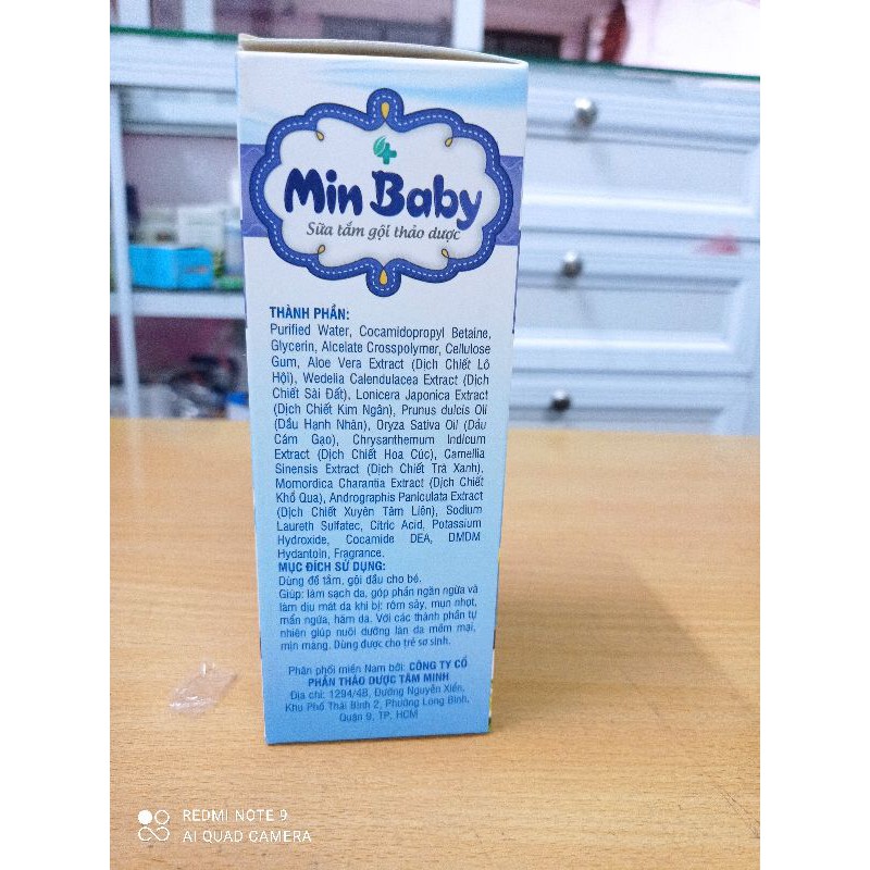 Sữa tắm gội thảo dược Min Baby