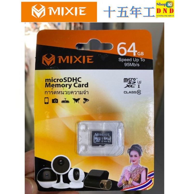 [Mã ELFLASH5 giảm 20K đơn 50K] Thẻ nhớ Mixie U3 - 64GB, thương hiệu Thái Lan (Chính hãng), Bảo hành 3 năm lỗi đổi mới