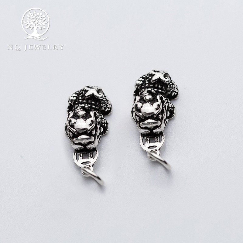 Charm bạc hình tỳ hưu mặt treo - NQ Jewelry