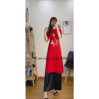 Set áo dài cách tân vai bồng (ảnh thật)