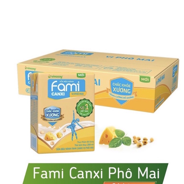 Sữa Đậu Nành Fami 36 hộp x 200m, thơm ngon giàu dinh dưỡng