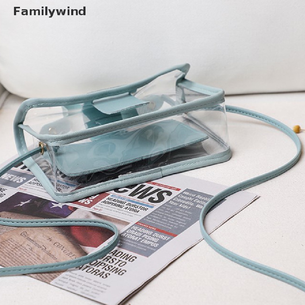 Túi Xách Đeo Vai Bằng PVC Trong Suốt Hình Vuông Cỡ Nhỏ Thời Trang Mùa Hè Cho Nữ